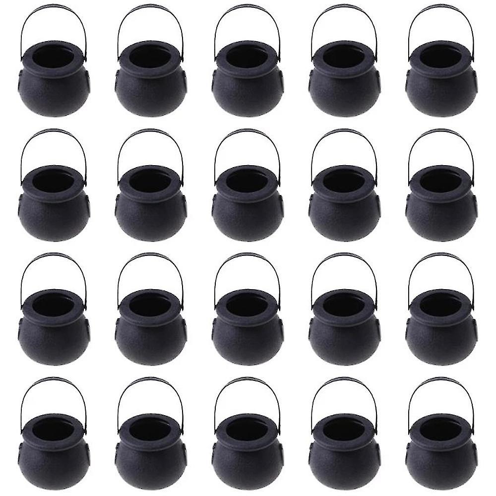 20 Pcs Candy Kettles Witch Skeleton Cauldron Holder Pot With Handle