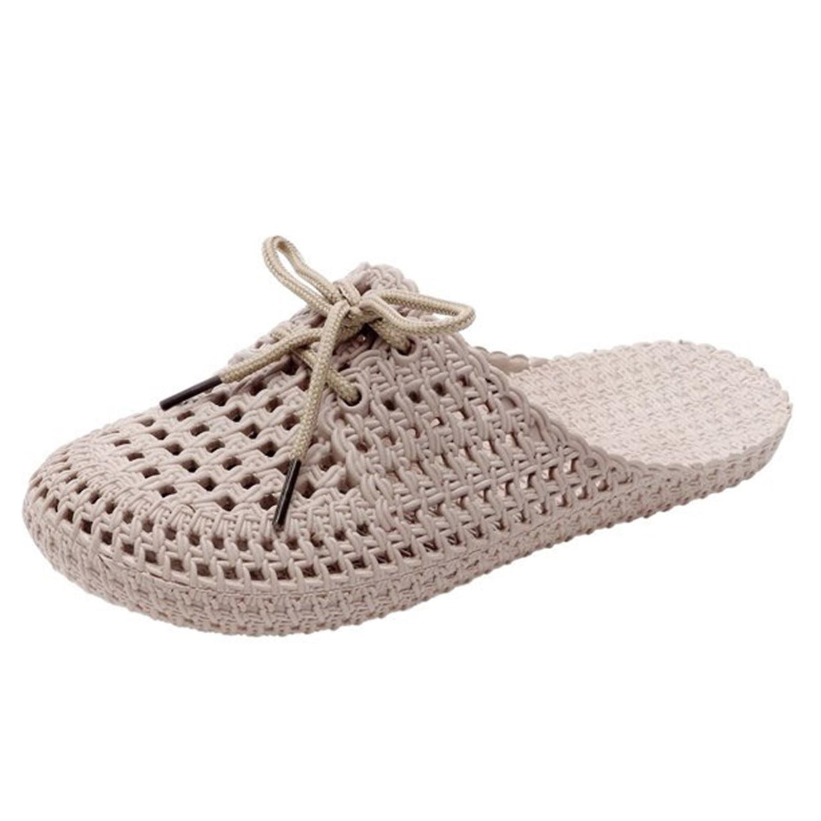 Womens Summer Casual Sandals Non-slip Soft Bottom Jelly Shoes For Going Beach Side Wear