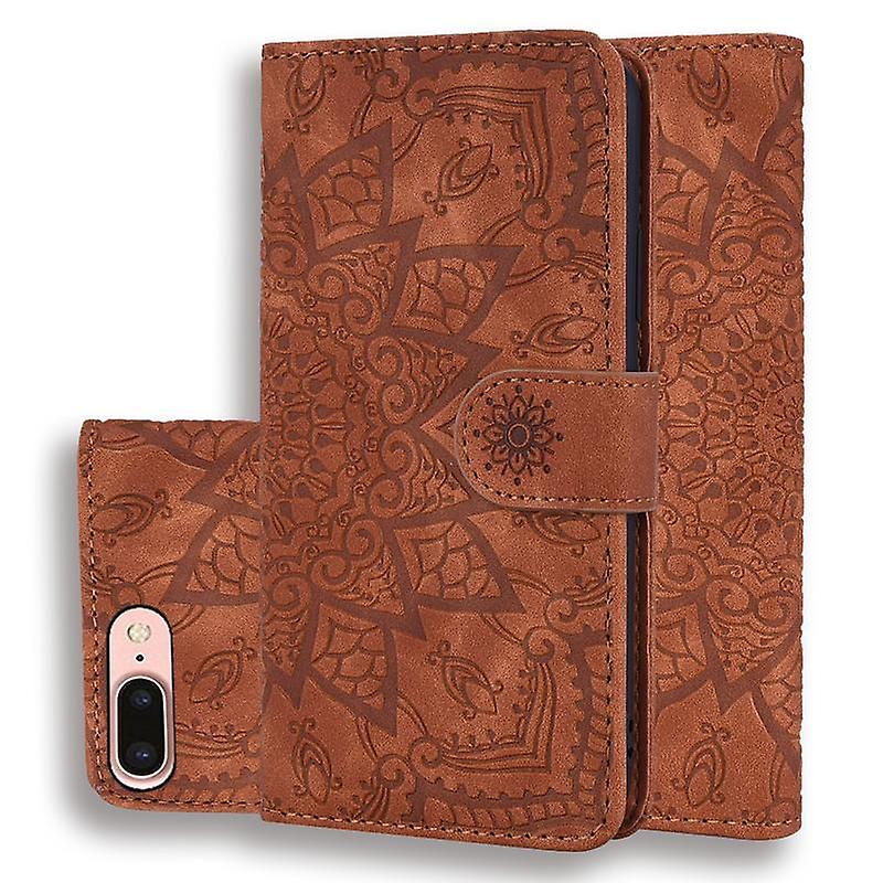 Wallet Case For iPhone 7 Plus/8 Plus 5.5inch Premium PU Leather Flip Cover Mandala