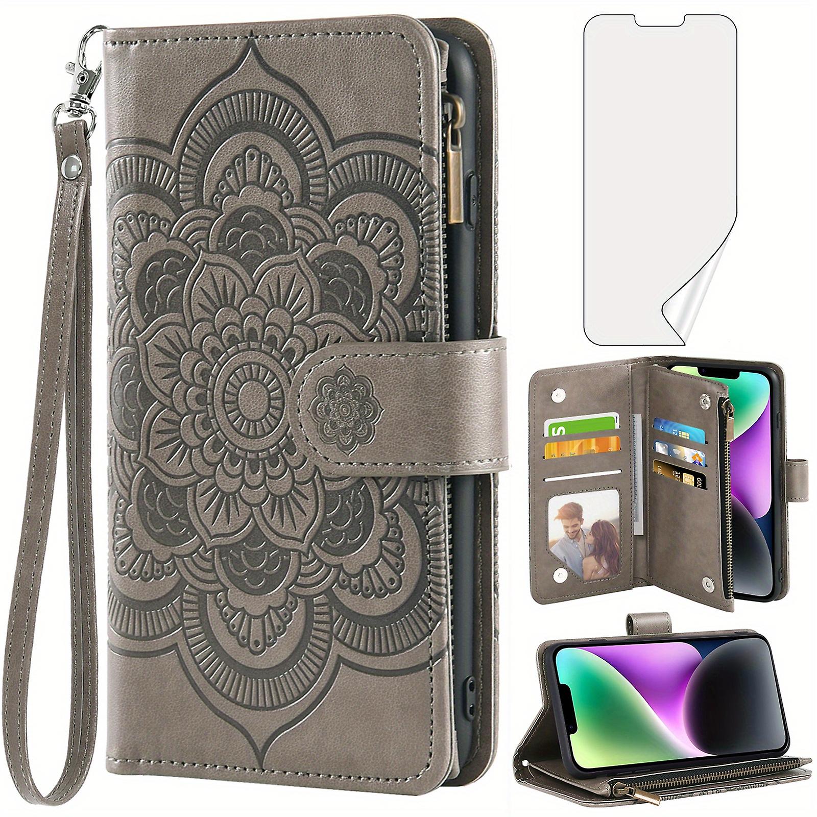 Premium Leather Credit Card Holder Phone Case For Apple Iphone 6/7/8/se/x/xr/xs/11/12/13/14 Pro Max 5g/7plus/8plus/se2016/se2022/promax+ 2nd/3rd