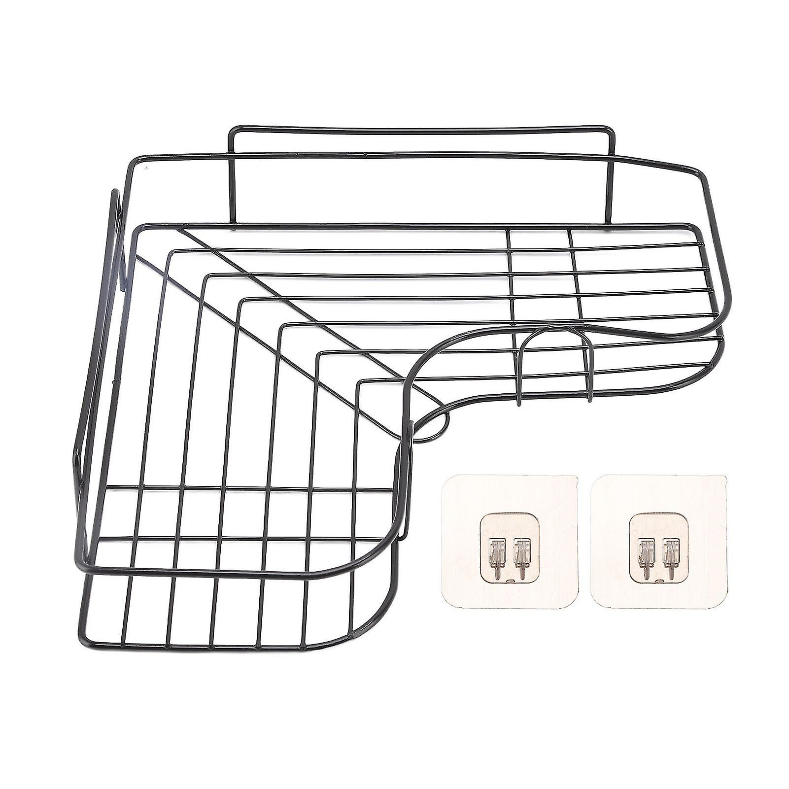 Étagère d'angle en fer, support de rangement triangulaire, installation sans trou, pour salle de bain et cuisine
