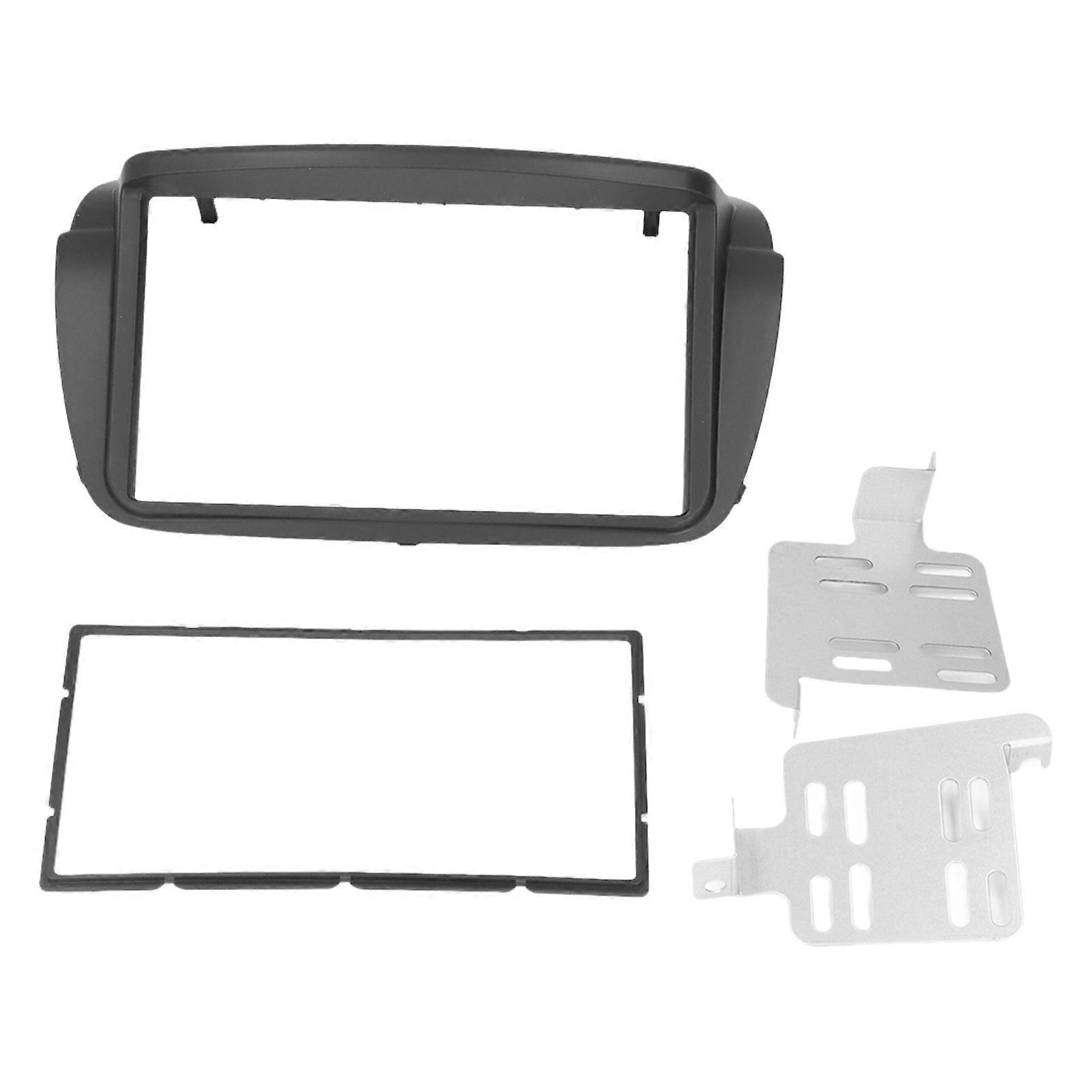 Console Navigation Panel, Car Radio Stereo Fascia Frame 2 DIN Dashboard Mount Cover Trim Replacement for Doblo 263 2010