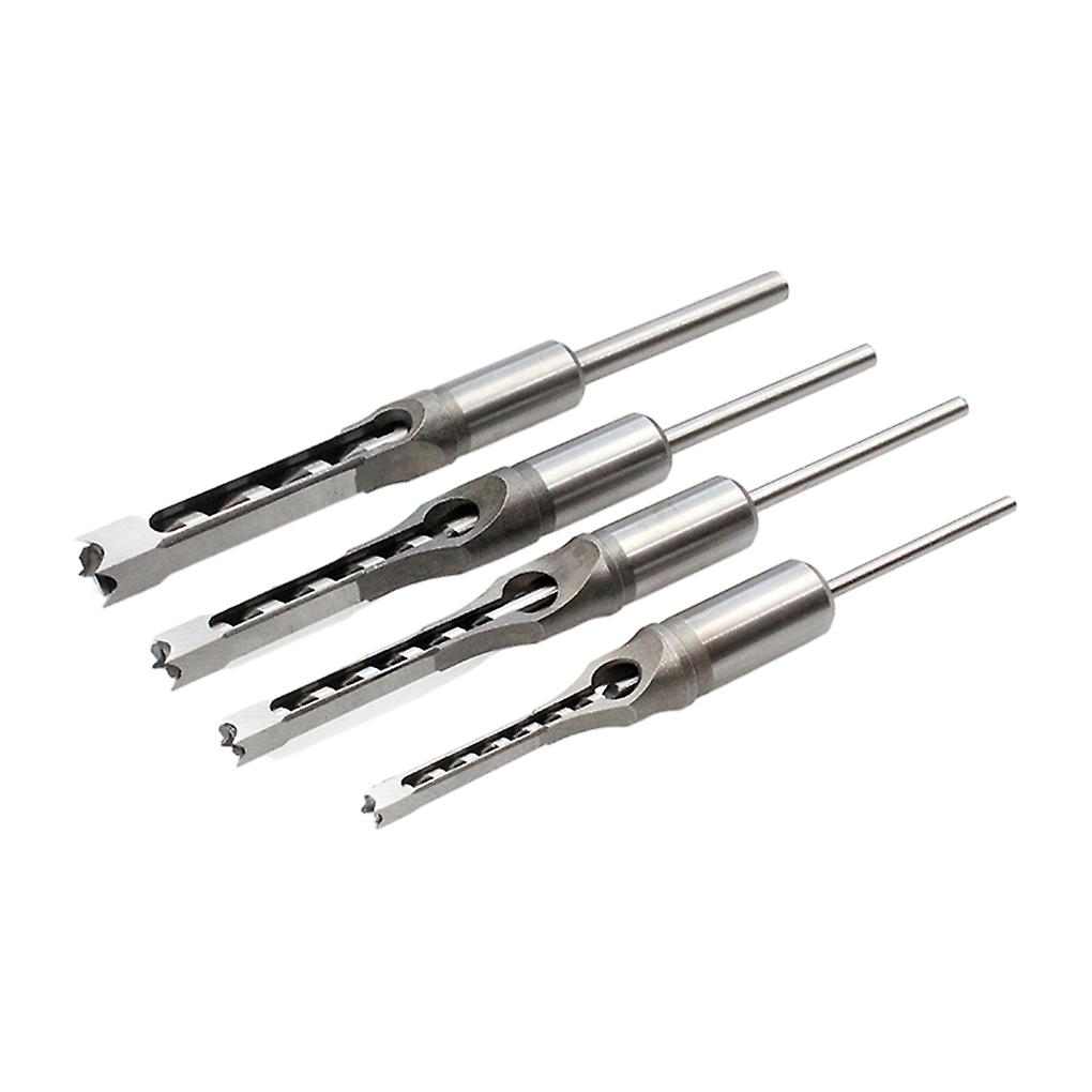 4piece Carbon Steel Drill Bits Durable And Rustproof For Woodworking Projects Square Hole Drill