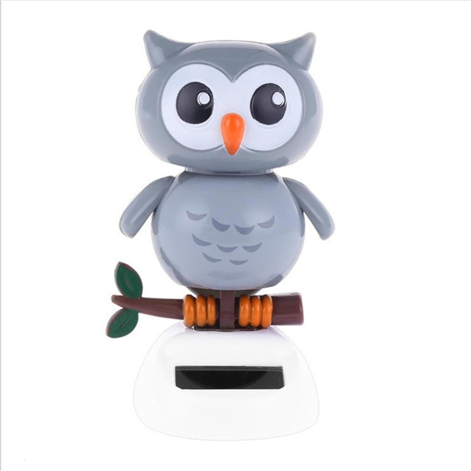Adorable Solar Powered Swinging Toy Cute Owl Style Dancing Ornament Car Office Desk Decor Dancing