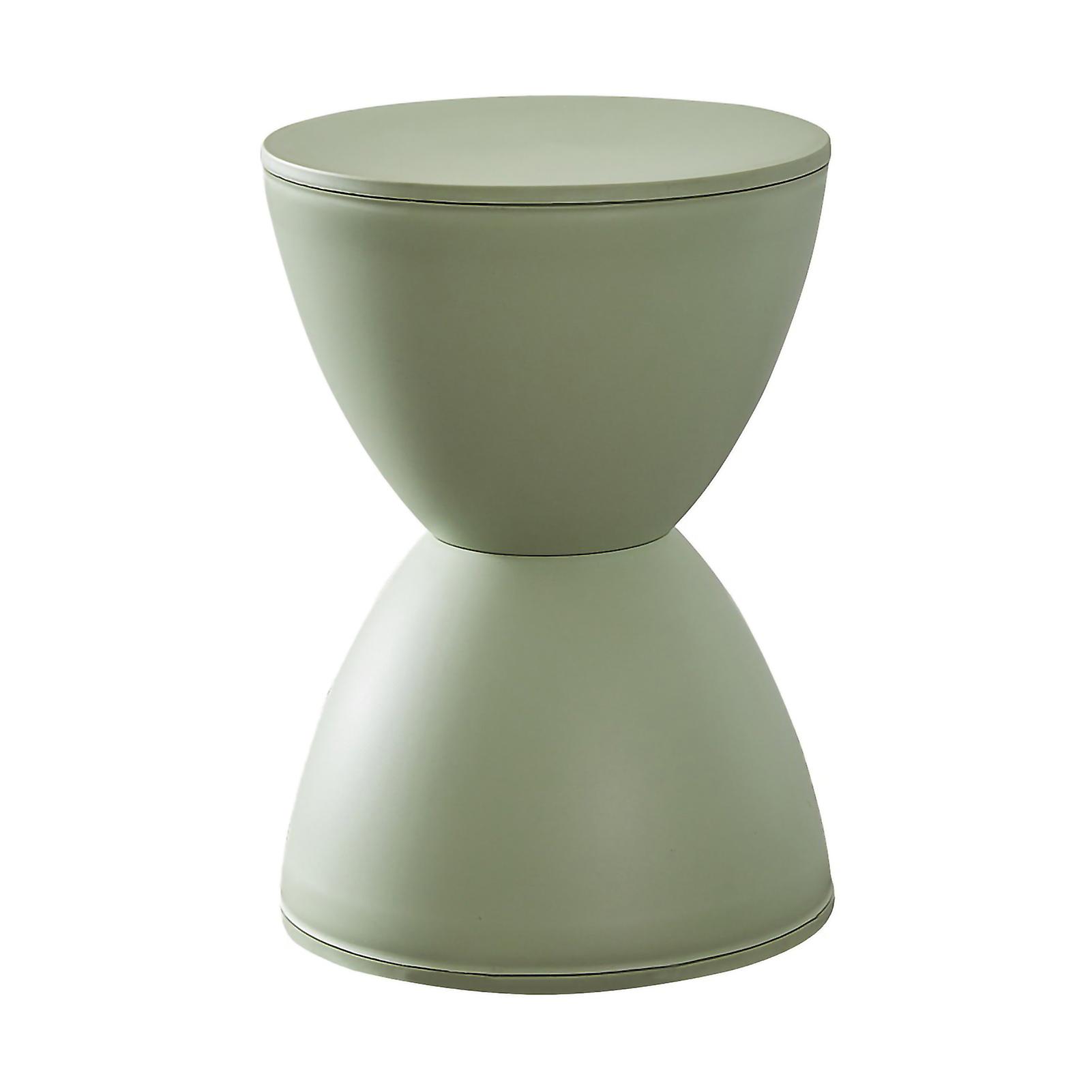 Home Round Stool Thicken Round Corner Strong Bearing Modern Small Stool for Home Green