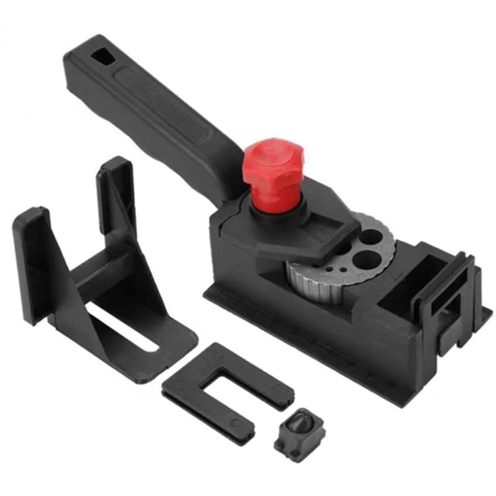 Adjustable Woodworking Drill Hole Jig with 10 Holes 3-12mm Holes Punch Locator Clamp Mortise and