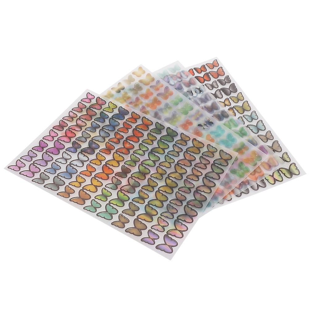 4Pcs 3D Butterfly DIY Nail Heat Shrink Decoration Set