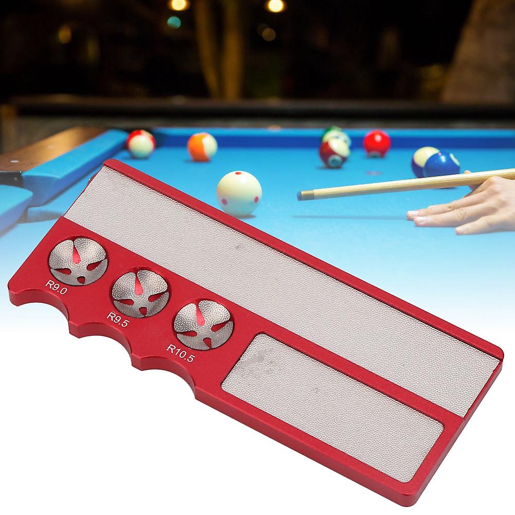 Multifunktions Snooker Queue Tip Reparaturwerkzeug Rot 12x5x0.5cm 83g