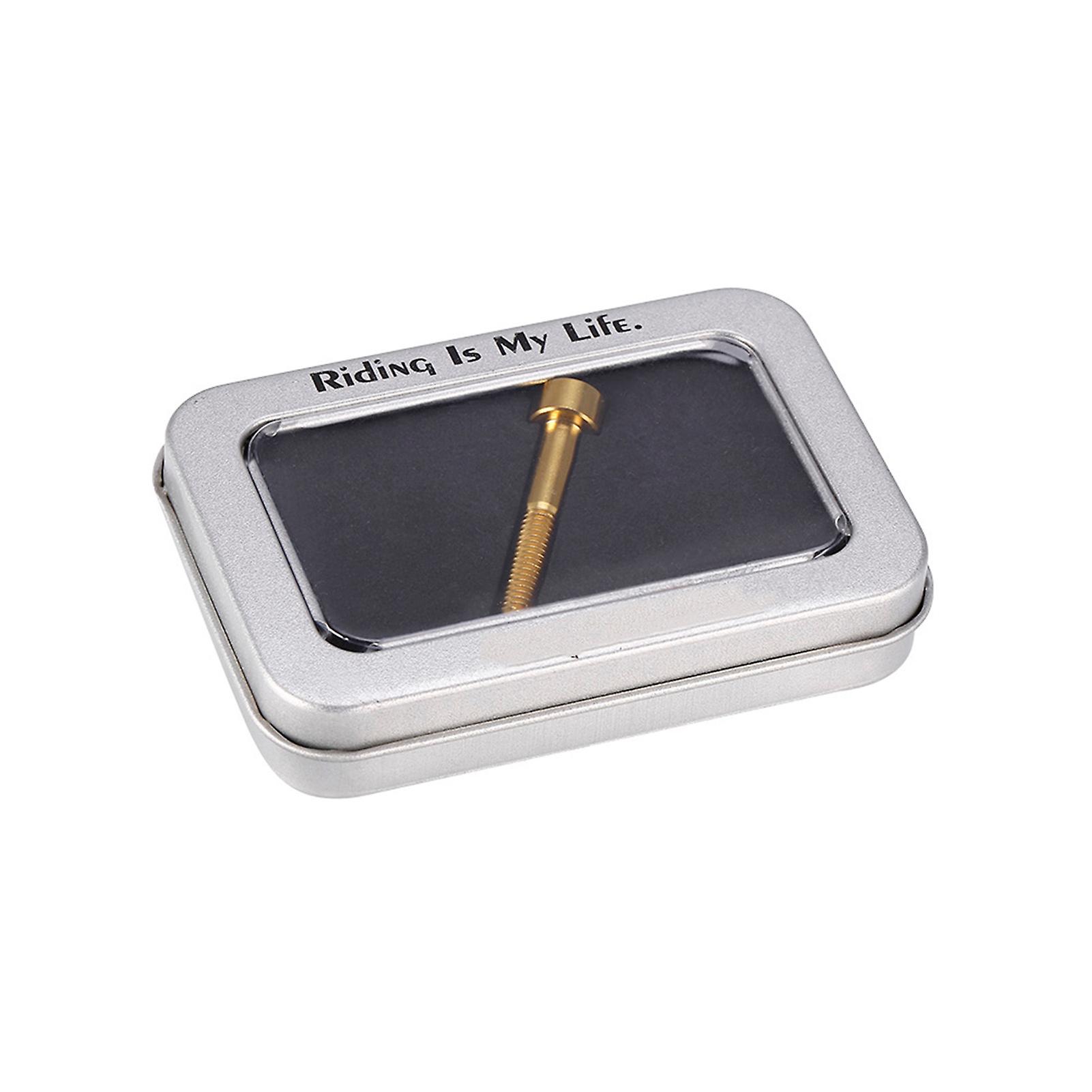 1pc Titanium Bike Headset Stem M6 Thread Bolt Bicycle Accessory (Gold M6-40)