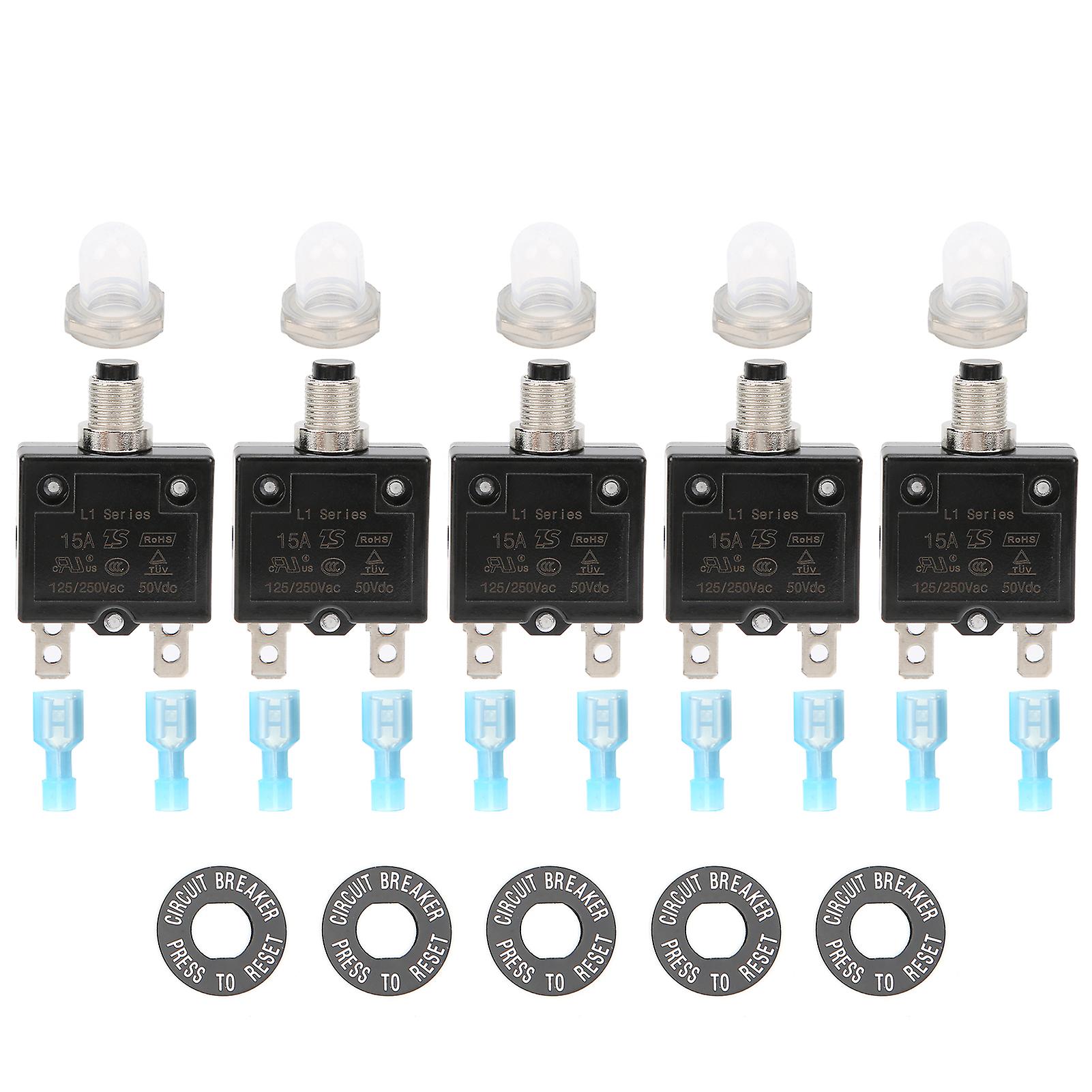 Quick connect terminal circuit breaker 22PCS 15Amp 50VDC