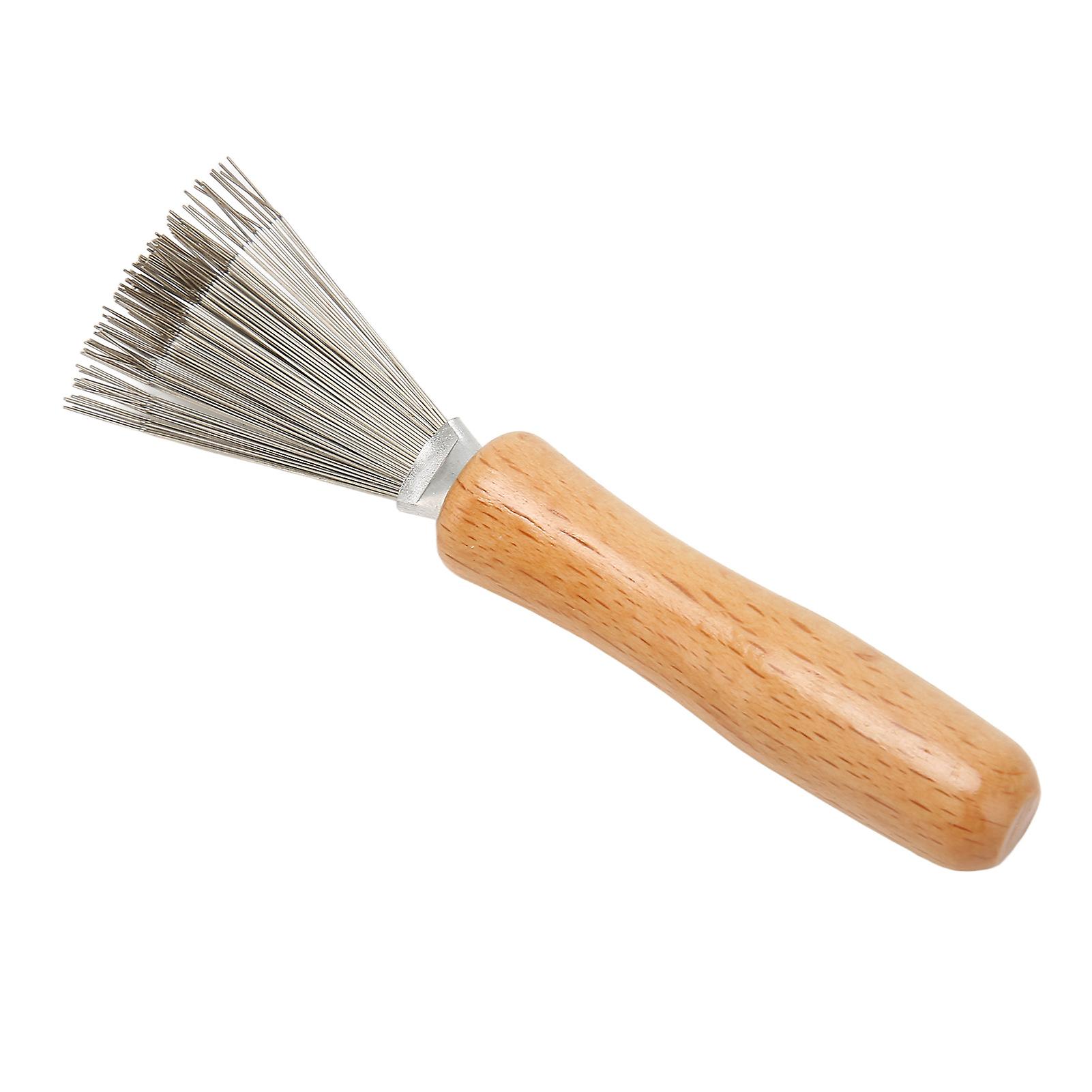 מנקה מברשות שיער מגרפה חוט נירוסטה 11.5 ס"מ x 3.5 ס"מ