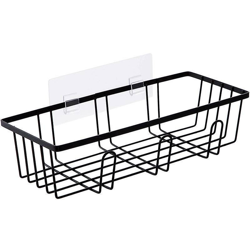 Shower shelf-wall shelf-368.514.5cm-(black, white) 2pcs