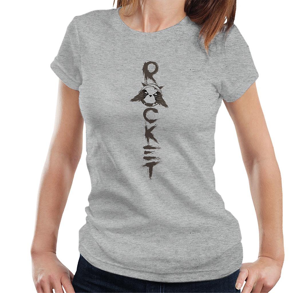 Marvel Guardians Of The Galaxy Rocket Vertical Text Women's T-Shirt