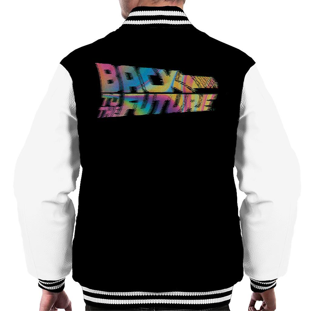 Back to the Future Logo Psychedelic Blur Men's Varsity Jacket