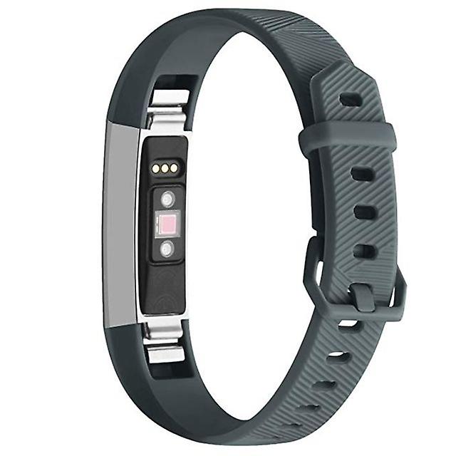 Solid colour silicone watch band for FITBIT Alta / HR dark grey