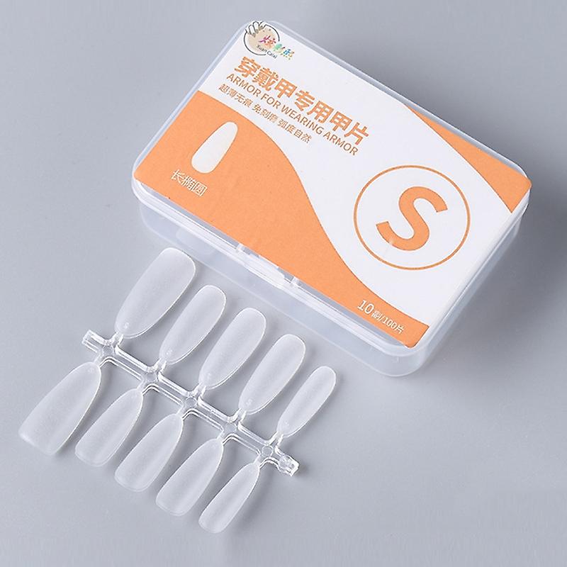 10pairs Of 100pcs/Box False Nails Tip Long Ellipse S