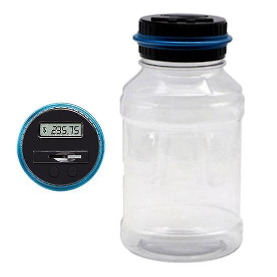 1.5L Digital Piggy Capacity ABS Bank Counting Box Large Money Jar LED Display Coin Saving Pot for