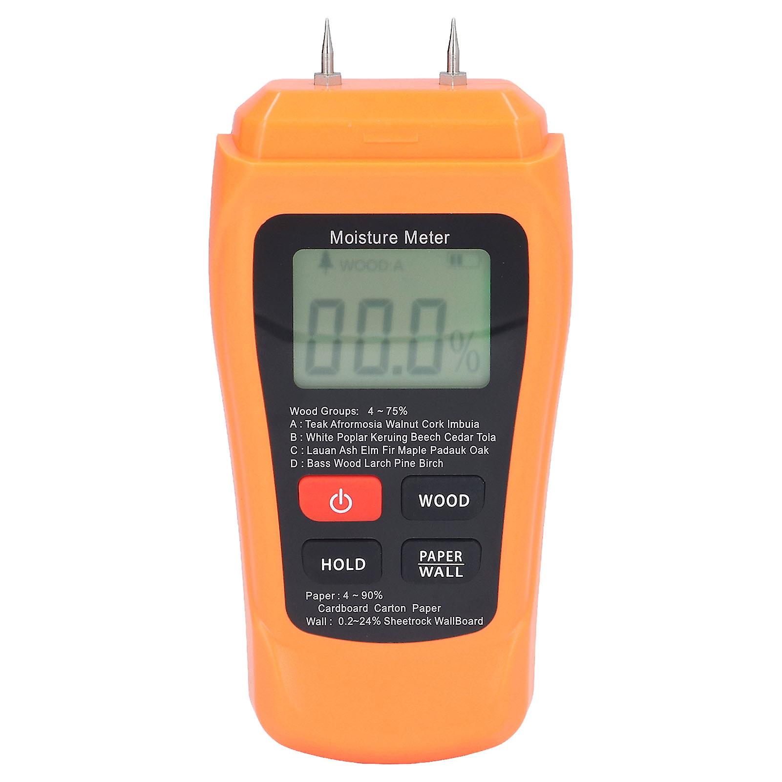 MT18 Digital Moisture Detector Backlit LCD Display Wood Moisture Meter for Wood Building Material Paper Floor