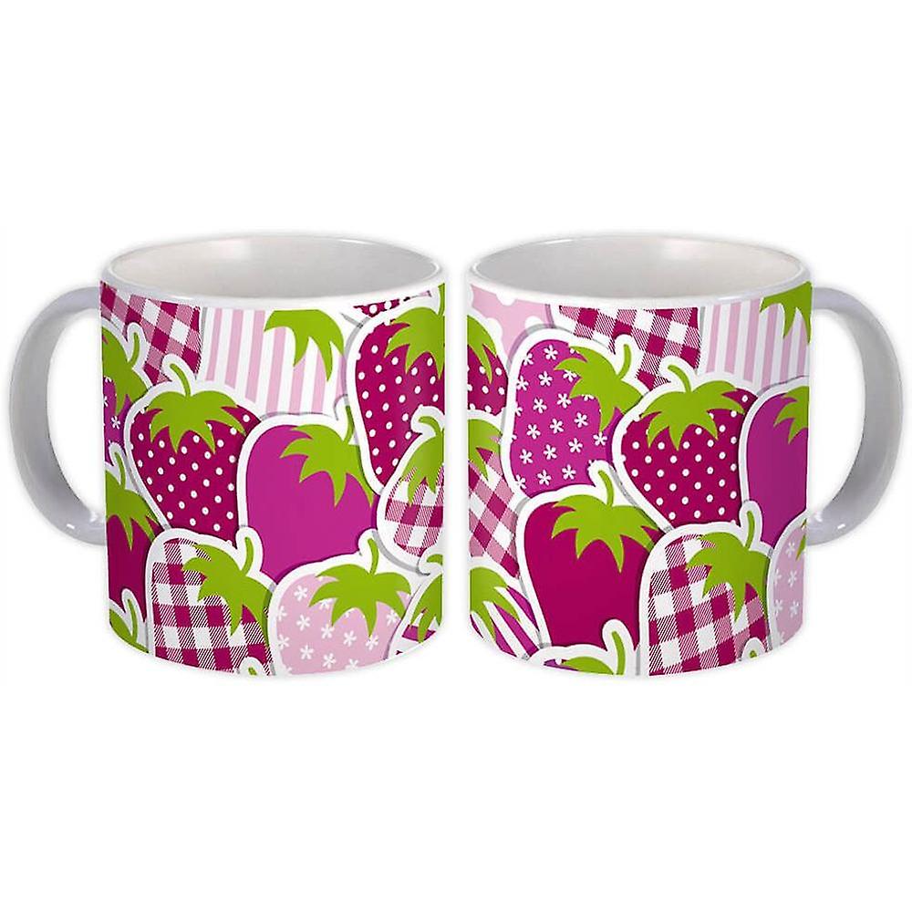 Gift mok: all over aardbei fruit