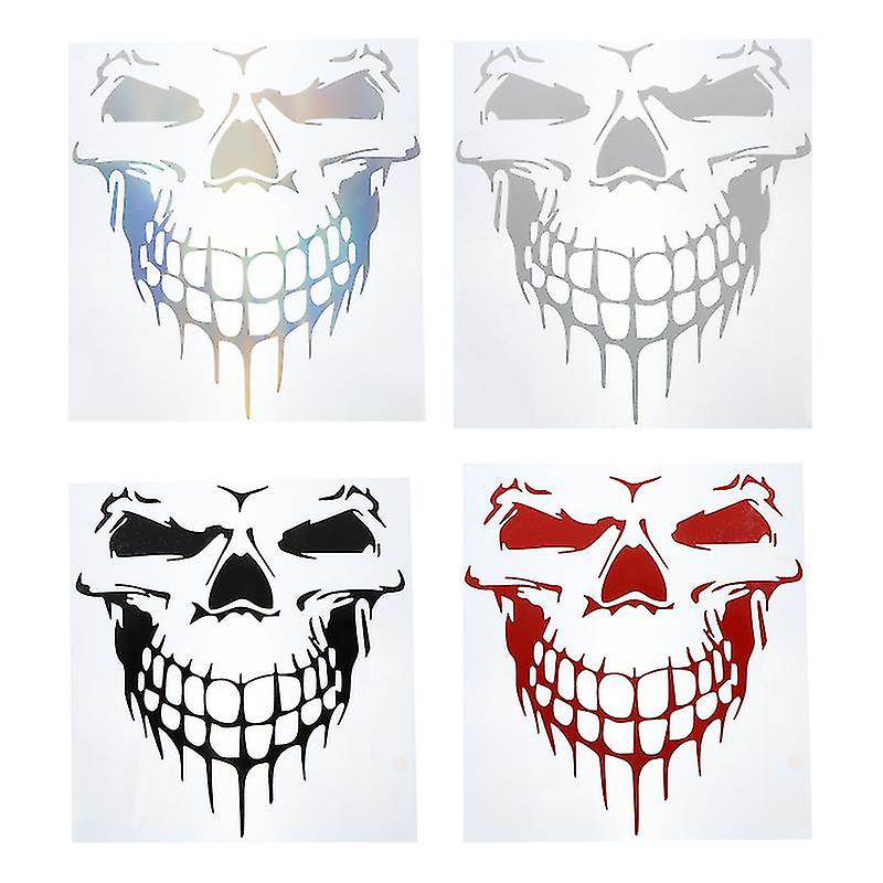 4pcs Skull Decal