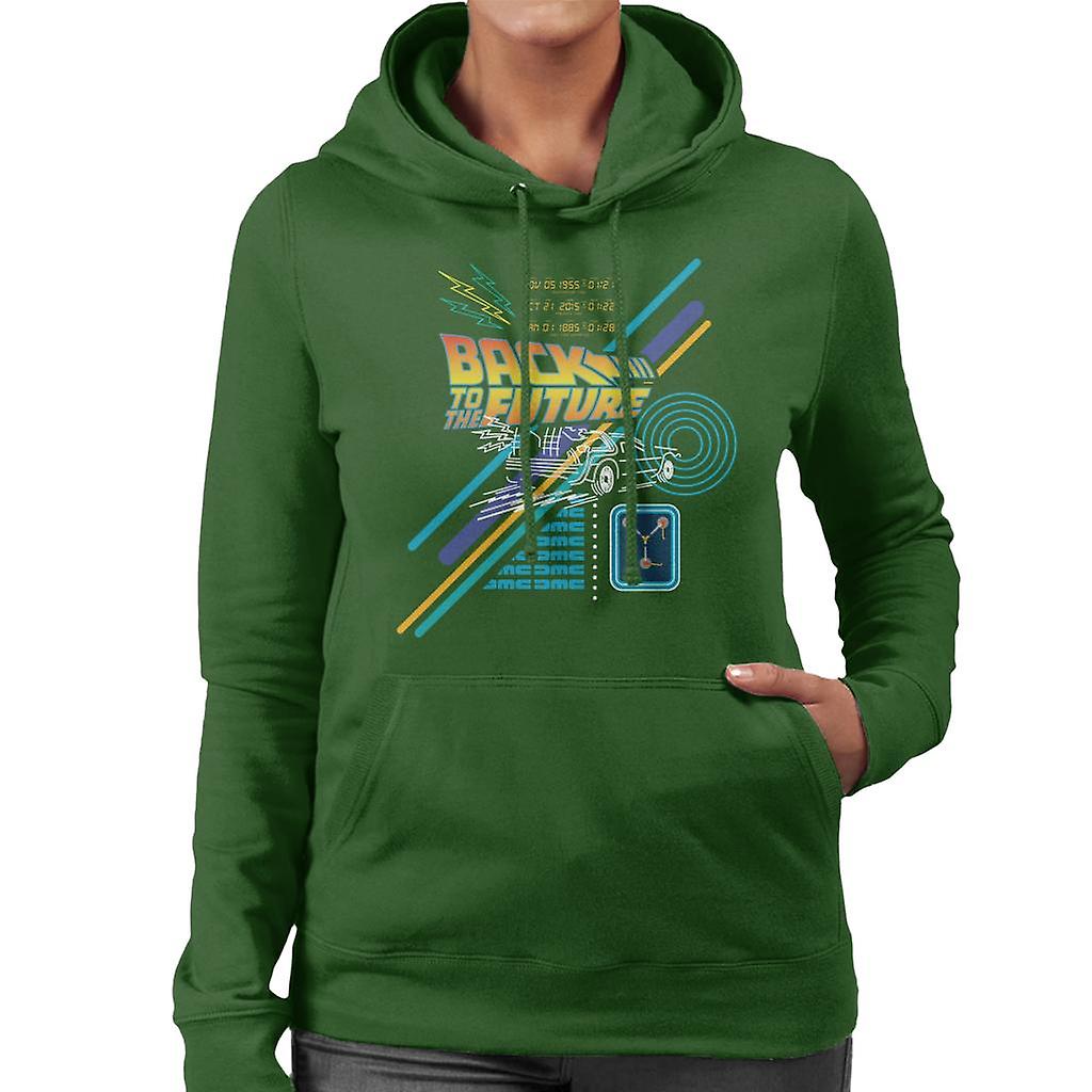 Back to the Future Delorean Outline Countdown Women's Hooded Sweatshirt