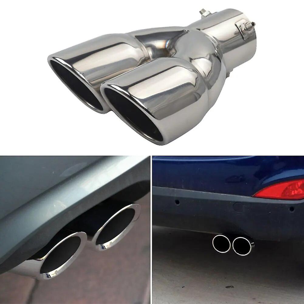 Dreamizer Stainless Steel Exhaust Muffler Tail Tip – 1.5 Inch Inlet/Outlet For Toyota Corolla LE – Chrome