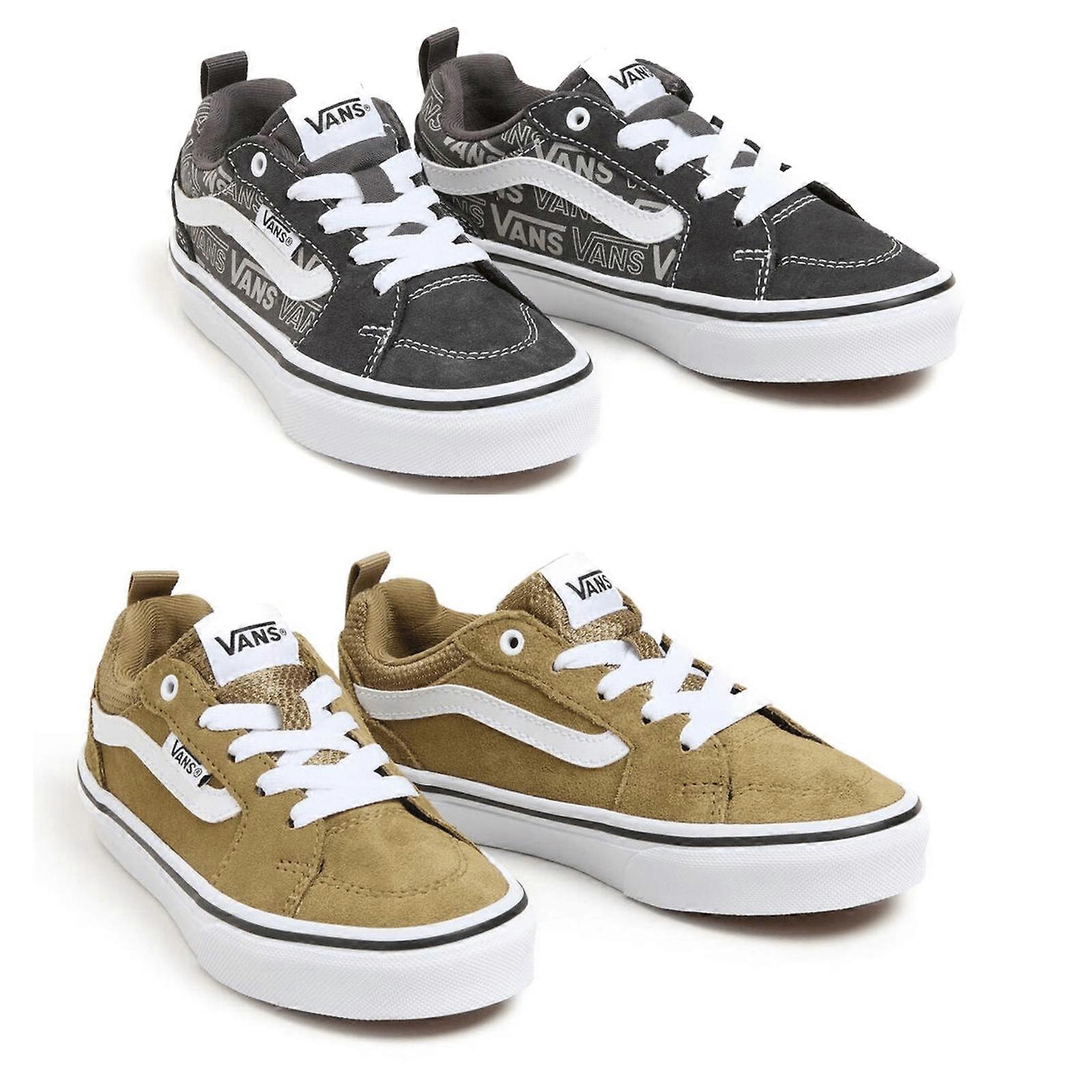 Vans Kids Filmore Low Rise Suede Canvas Trainers Sneakers Shoes