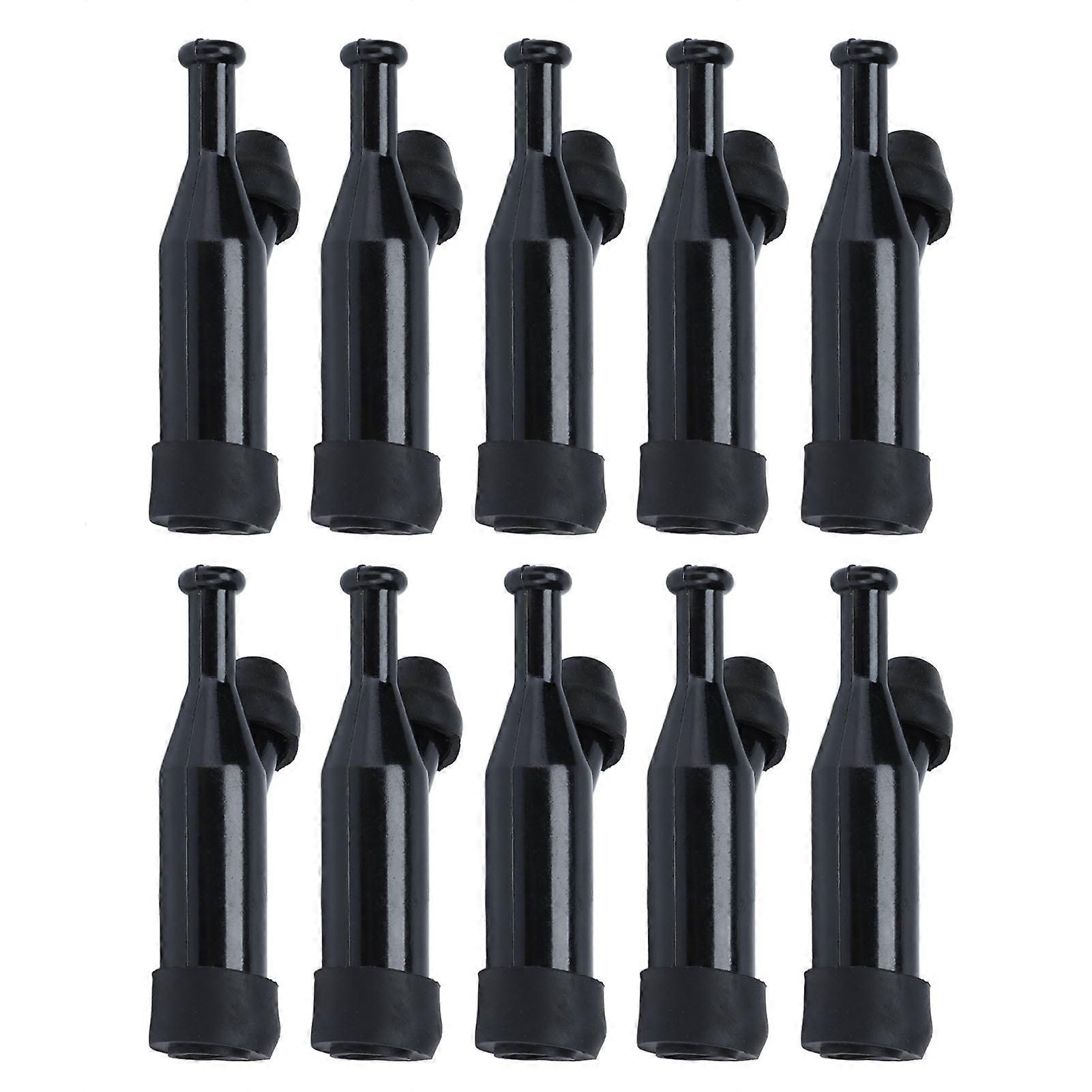 10Pcs 168F High Pressure Cap Black Premium ABS High Durability Easy Installation Spark Plug Cap