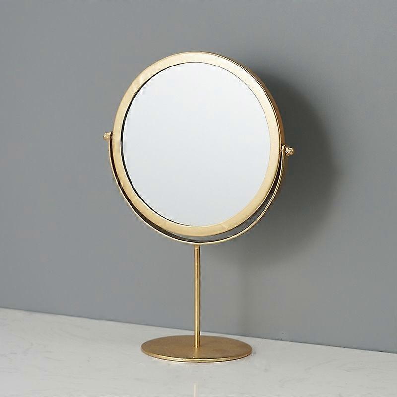Desktop Rotating Makeup Mirror,Style: Gold High Model Gold High Model