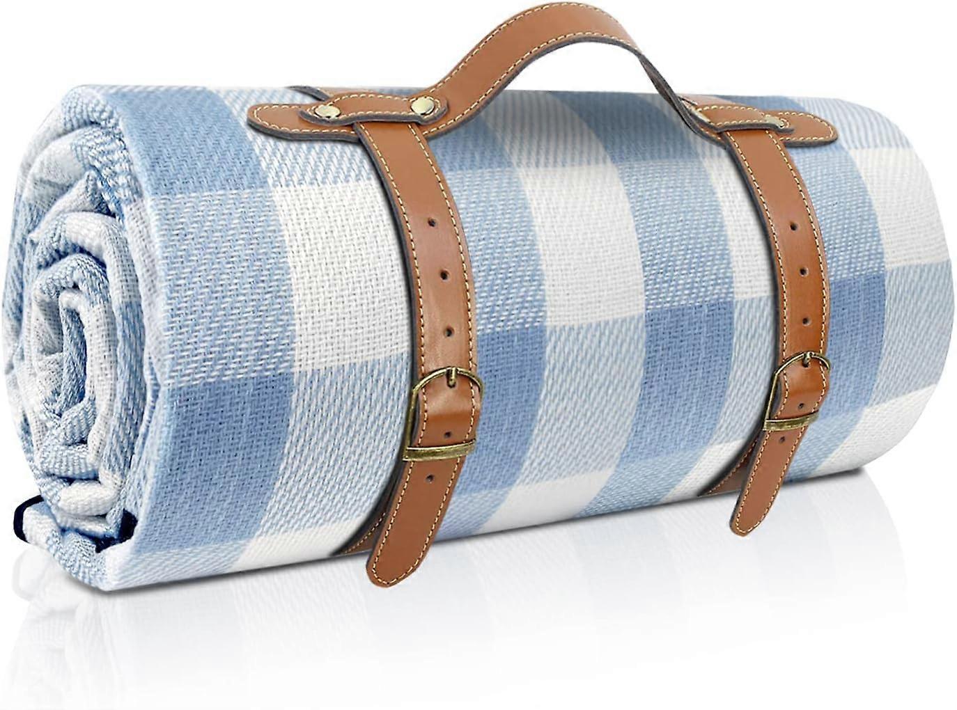 80x 80 Picnic Blanket Extra Large, Waterproof and Foldable Beach Blanket, 3-Layer Outdoor Blanket for 6 to 8 Adults