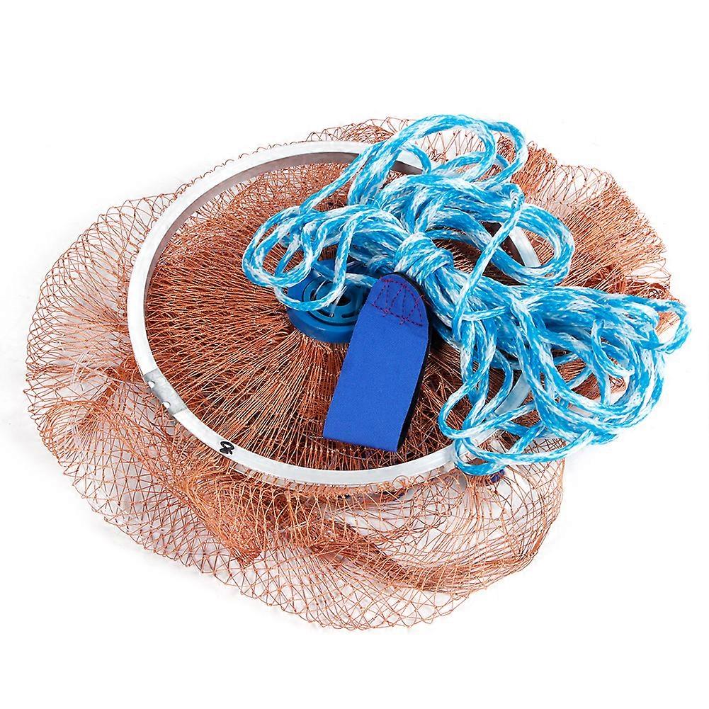 Outdoor American Style Hand Cast Fishing Net Nylon Fishing Mesh Net for Bait Fish2.4m NO.1959