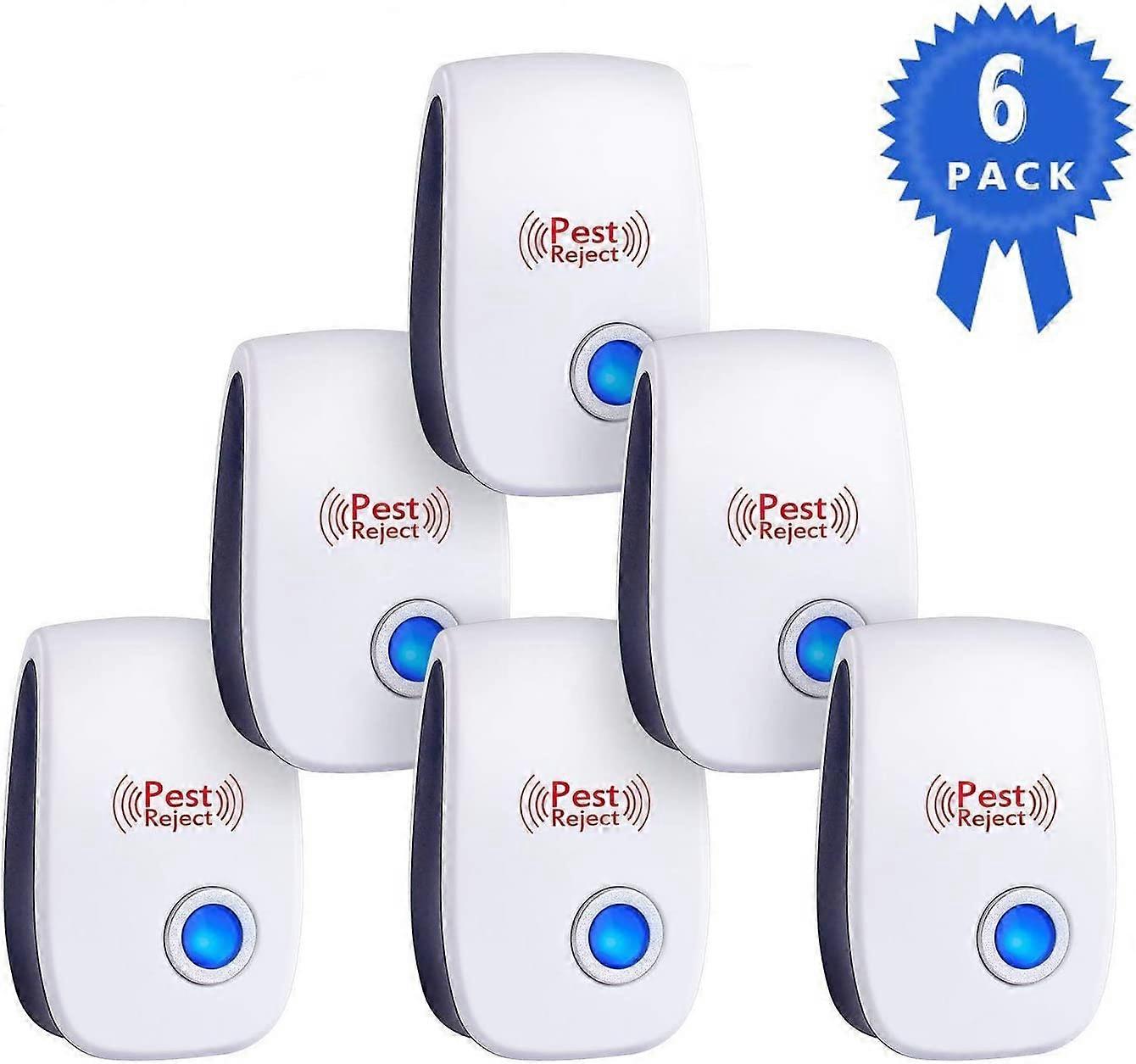 Ultrasonic Mouse and Rat Repellent 2019 - Powerful Dual Ultrasonic Frequency Socket - 6 Ultrasonic Rodent, Weasel and Dormouse Repellent Devices - Eff