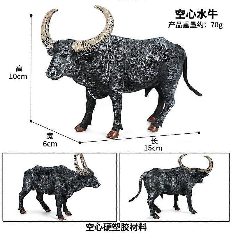 Simulation Animal Farm Cow Elephant Lion Tiger Goat Rhinoceros Cheetah Children's Plastic Hollow Model Toys