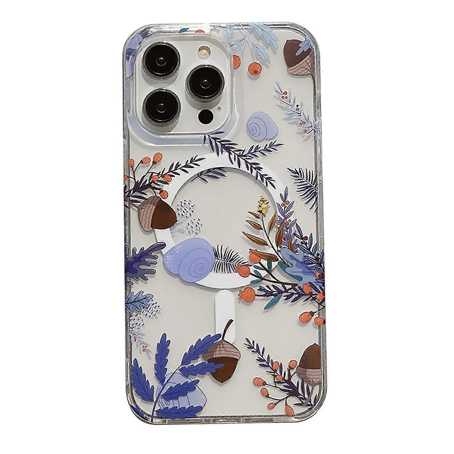 Transparent Phone Case Shock-absorbing Anti-fingerprint Perfect Fit Exquisite Pattern Easy to Instal