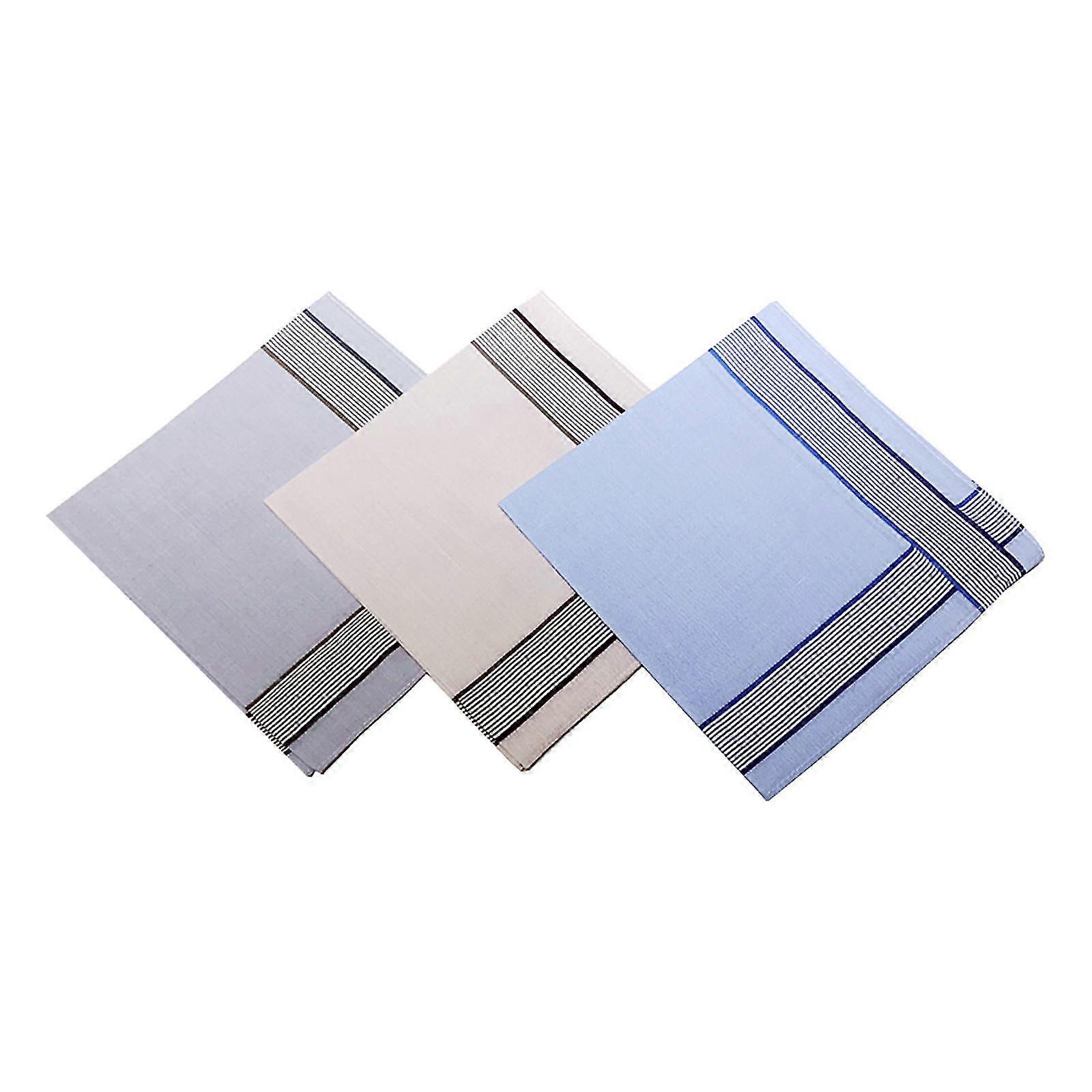 Näsdukar i bomull för brudgummar, modell E, 3 st