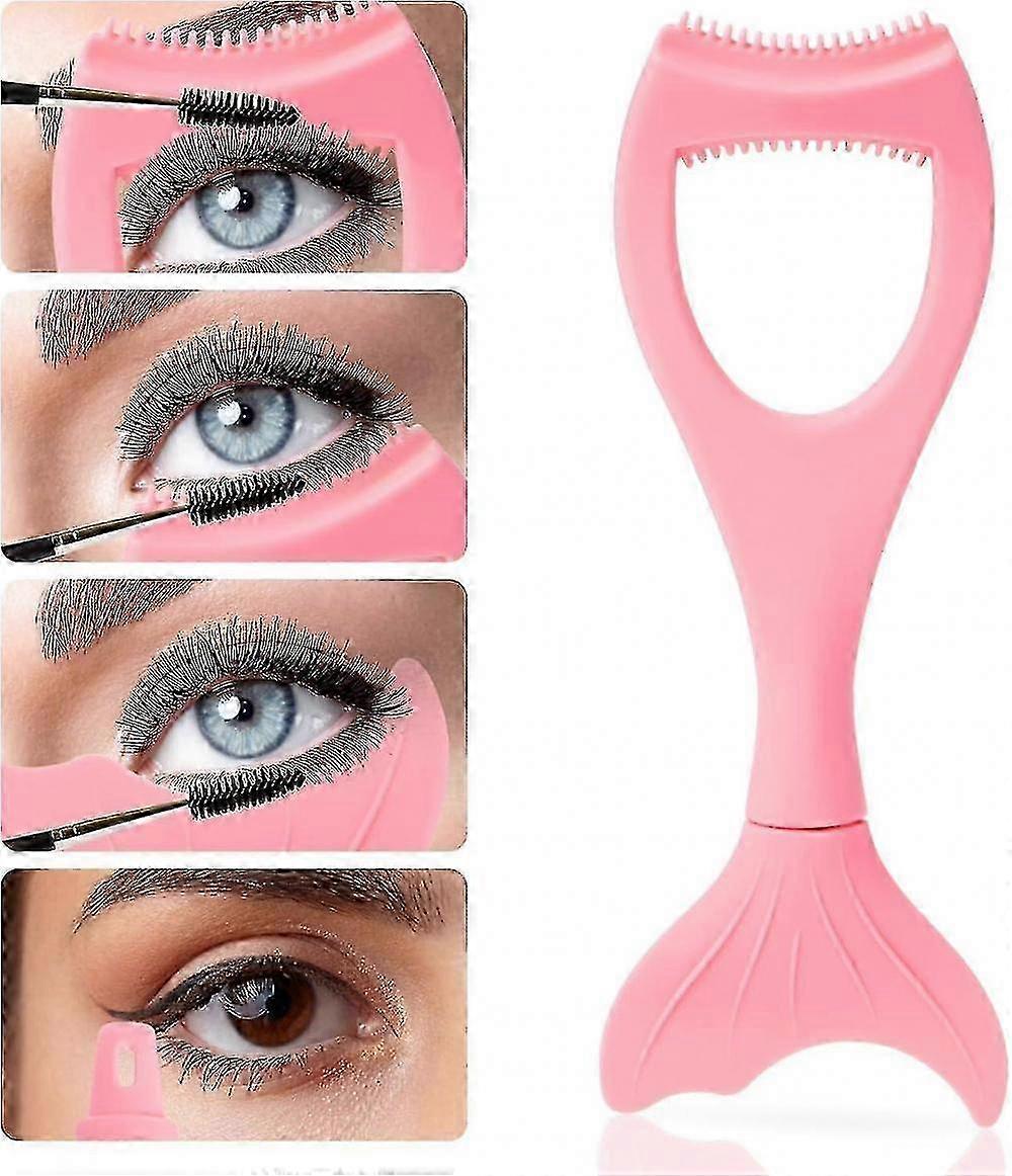 Multi-purpose Mascara Guard, 3 In 1 Upper And Lower Mascara Applicator Tool, Silicone Mermaid Eye Lash Eyeshadow Auxiliary Tool