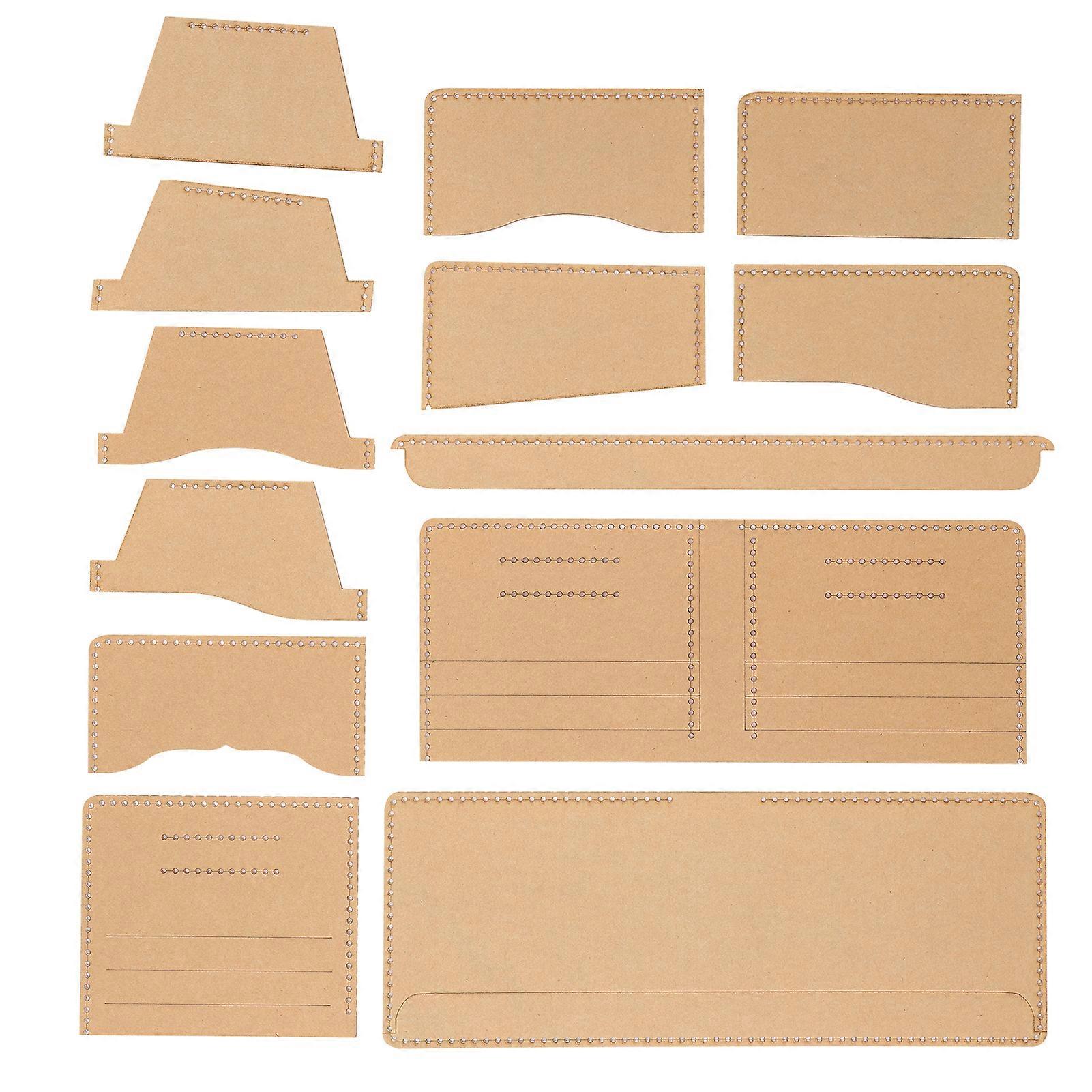 13Pcs Acrylic Wallet Template Universal DIY HandMade Leather Crafts Accessories