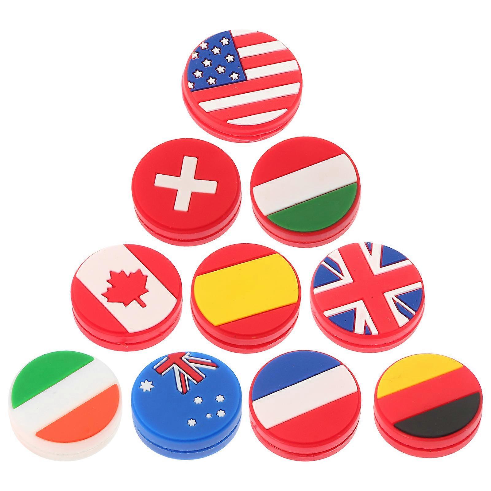 10 PCS Silicone Tennis Racket Vibration Dampeners Round Shape National ...