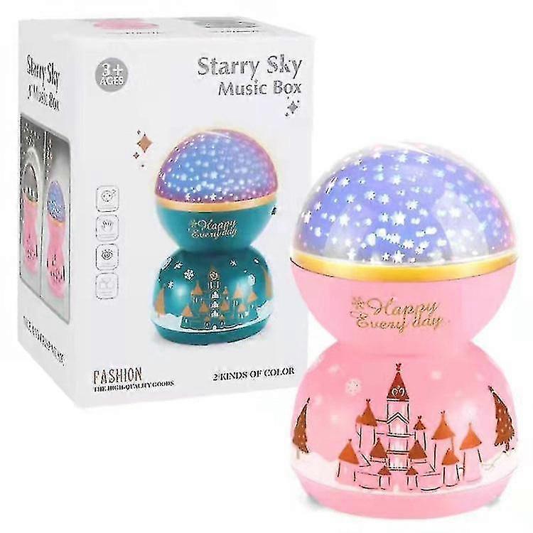 Carousel Music Box Projection Star Light Castle