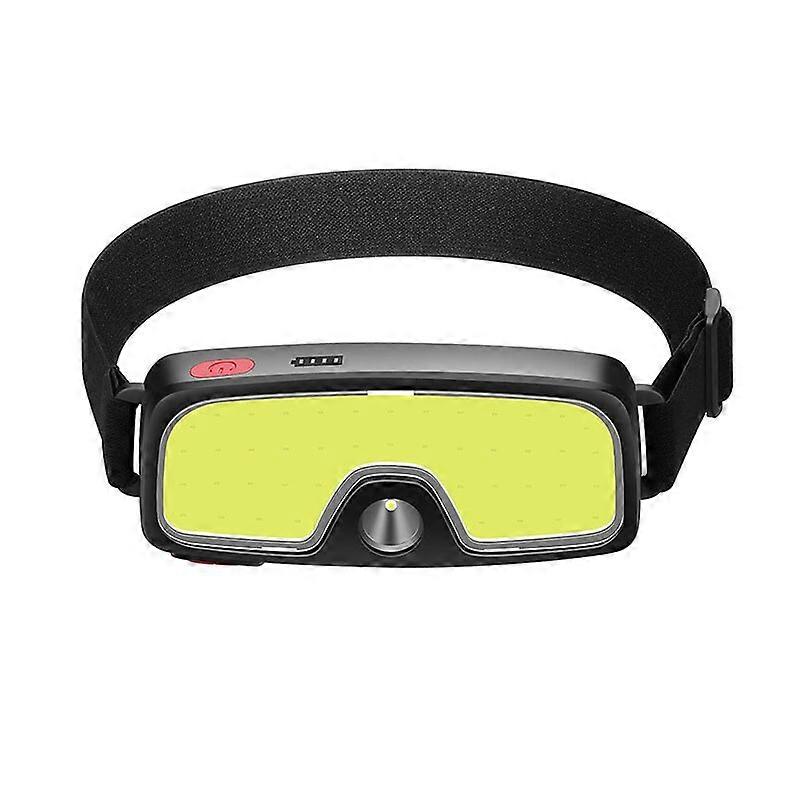 TYPE C Rechargeable LED Head Lamp ABS Plastic IPX5 Waterproof Head Torch Light Super Bright COB Headlamp