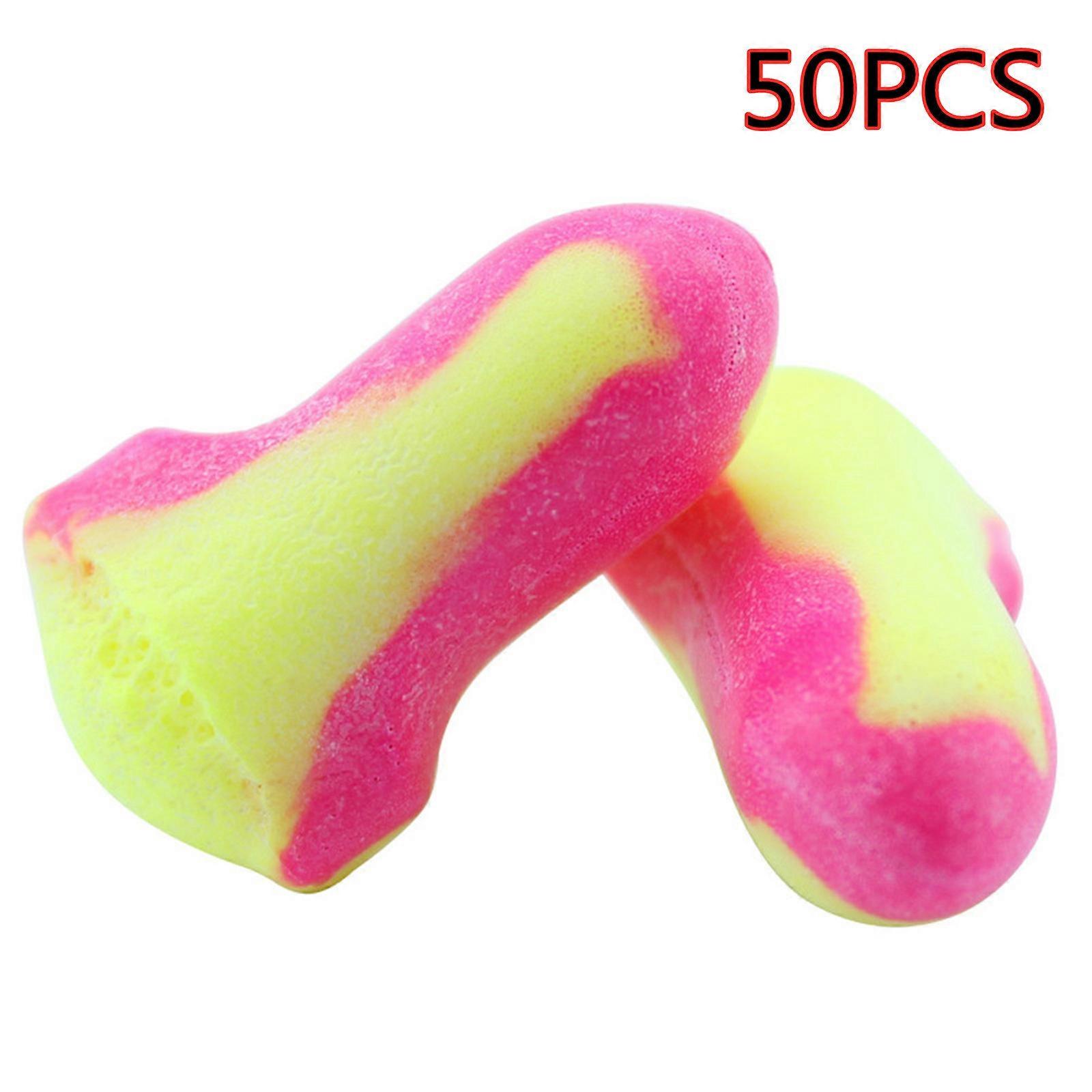 50Pairs Foam Earplugs No Cords Soundproof Earplugs Noise Reduction Earplugs