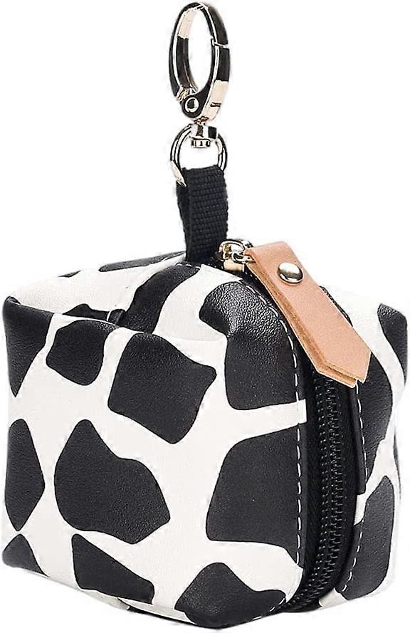 Pacifier Holder Case Pacifier Charm Pod Cute Bag Charm Purse Charm Clasp to Easily Attach to Diaper Bags or Purse Cows Pattern Square