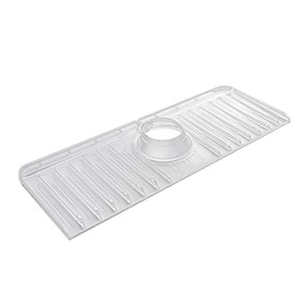 Sink Splash Guard With Slope For Self Draining - Sink Faucet Mat & Soap Dish & Sponge Holder-silico-Yvan