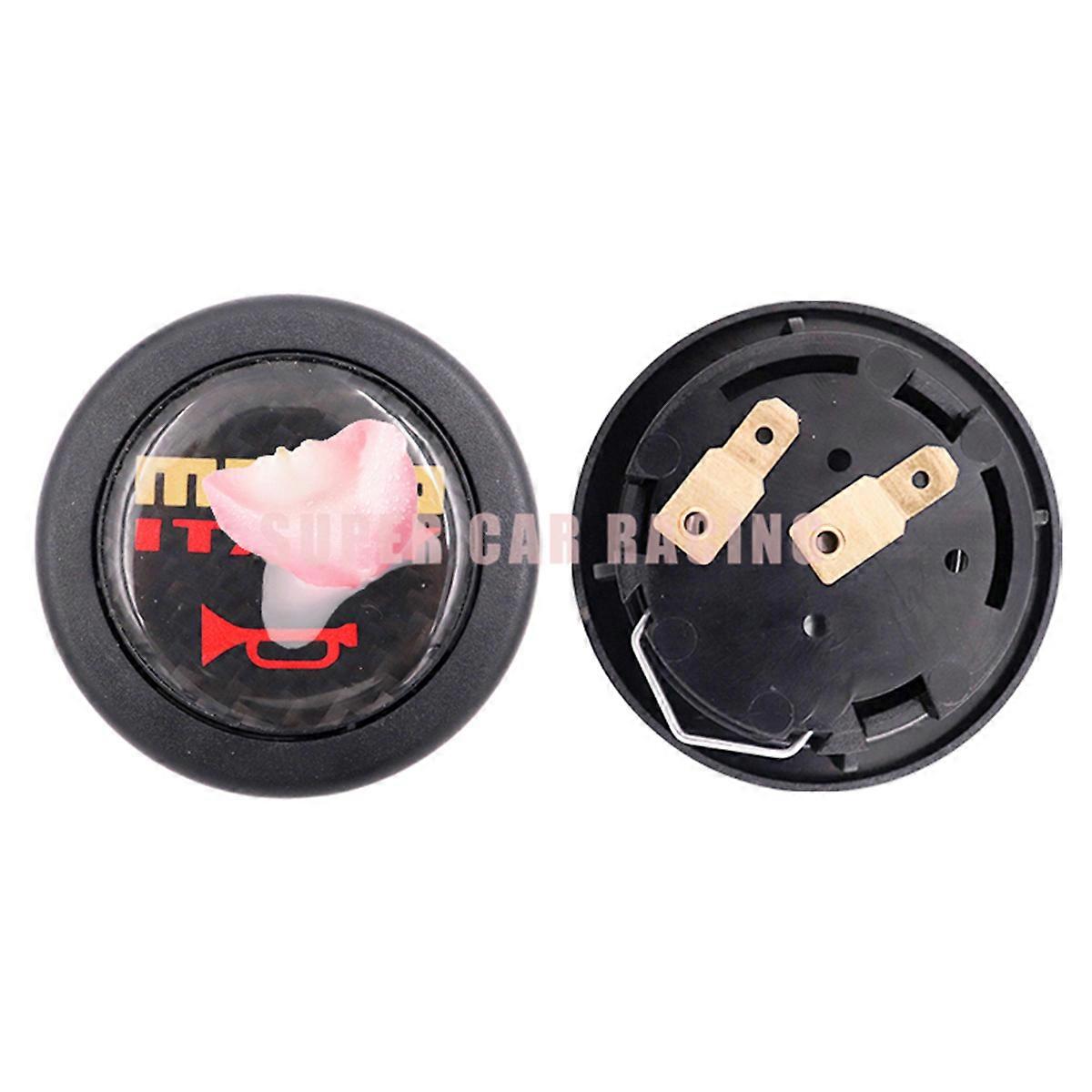 High Quality Carbon Fiber Universal Modified Car Styling Racing Sport Steering Wheel Horn Button Switch Push Cover JOHX
