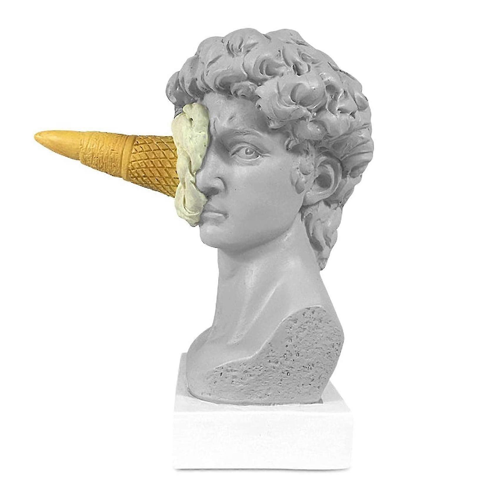ice cream smashing david statue david head bust statue porch decor c