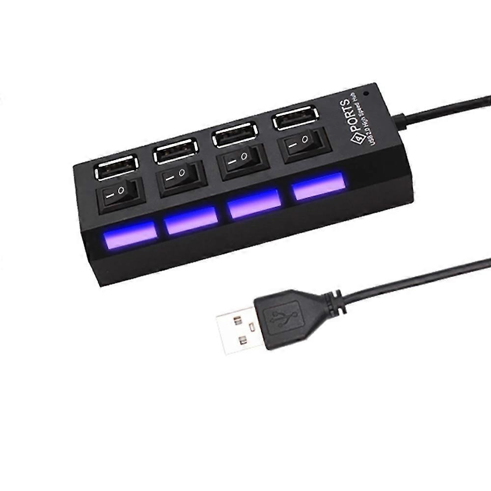 Hub Usb 20 de 4 Portas One Drag Four Splitter Hub Plug And Play Mini Pequeno Soquete Hub Usb 4-Port Splitter