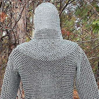 Chainmail Coif Uncoated 9mm Hood Knight Armour Crusader Costume Larp