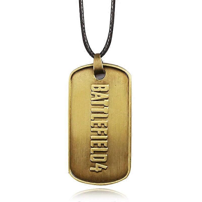 ファッションジュエリーBF4バトルフィールド4ドッグタグバッジミリタリーカードネックレスペンダントアンティークブロンズと錫の男性用ネックレス
