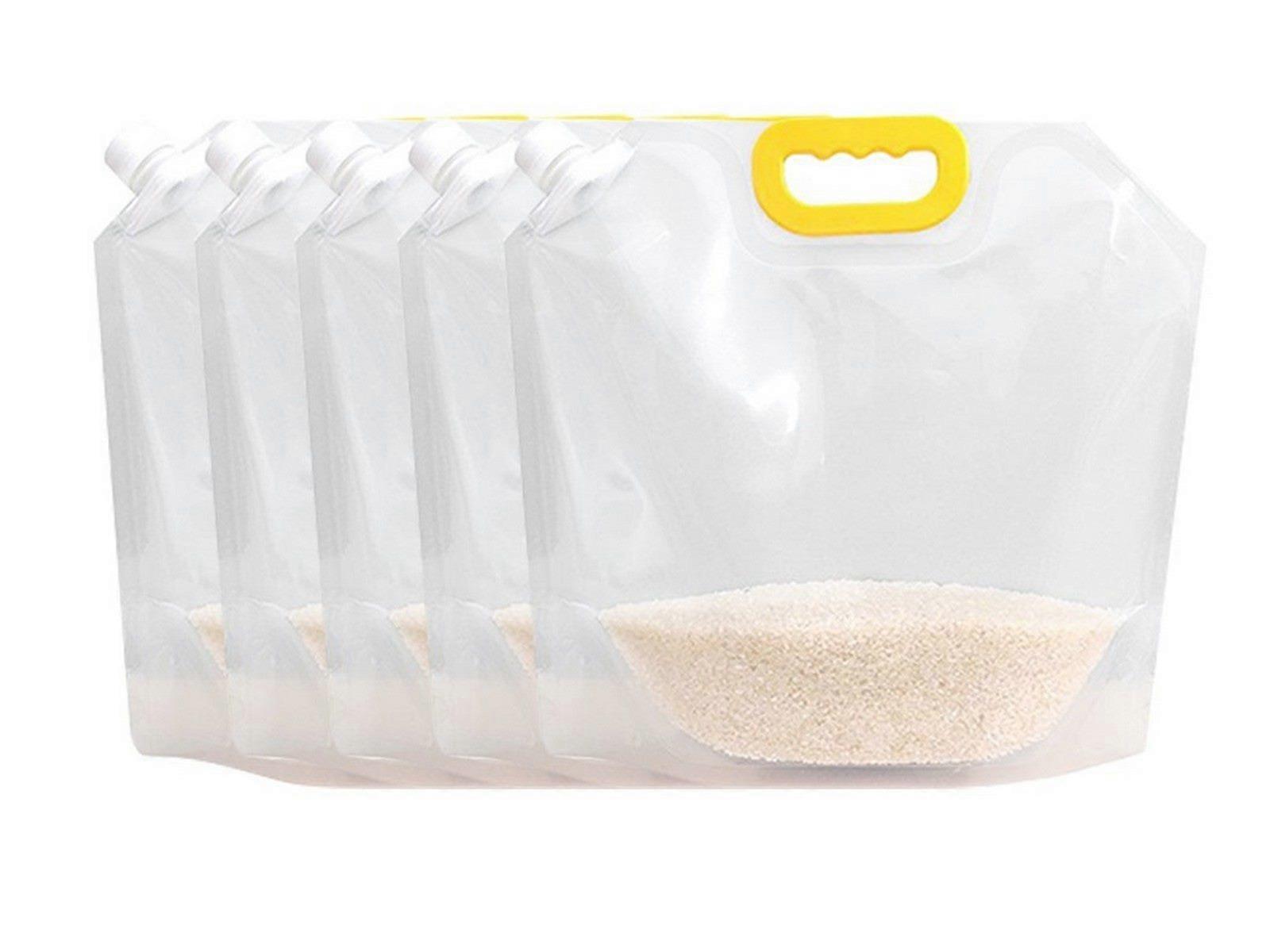 5Pcs 5L Sealed Grain Moisture-Proof Storage Bags