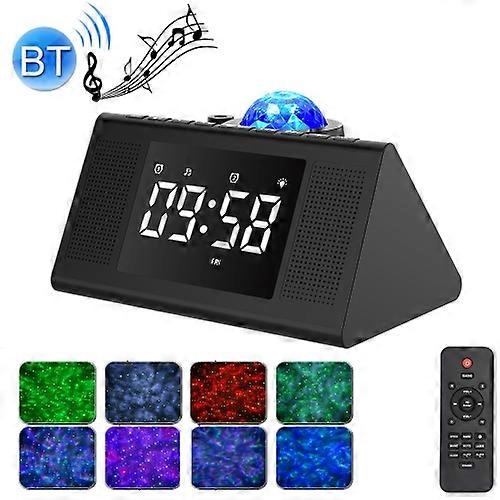 CX-009 Bluetooth Speaker Starry Sky Projection Lamp With Alarm Clock (Black)